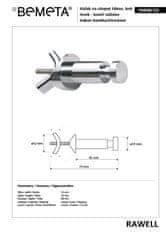 BPS-koupelny RAWELL: Háček na topné těleso, lesk - 104506122