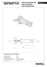 BPS-koupelny RAWELL: Háček na topné těleso, bílý - 104506124
