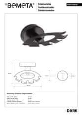 BPS-koupelny DARK: Držák kartáčků - 104110030