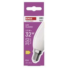 Emos LED žárovka Classic svíčka / E14 / 2,5 W (32 W) / 350 lm / neutrální bílá