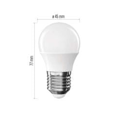 Emos LED žárovka Classic Mini Globe / E27 / 4,2 W (40 W) / 470 lm / studená bílá