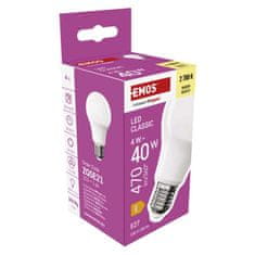 Emos LED žárovka Classic A60 / E27 / 4 W (40 W) / 470 lm / teplá bílá