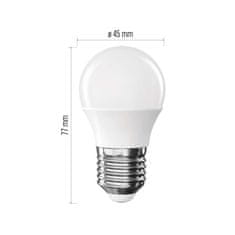 Emos LED žárovka Classic Mini Globe / E27 / 4,2 W (40 W) / 470 lm / neutrální bílá