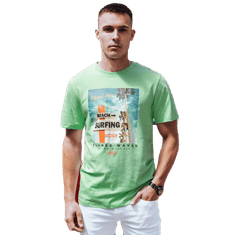 Dstreet Pánské tričko s potiskem ALL zelené rx5498 XXL