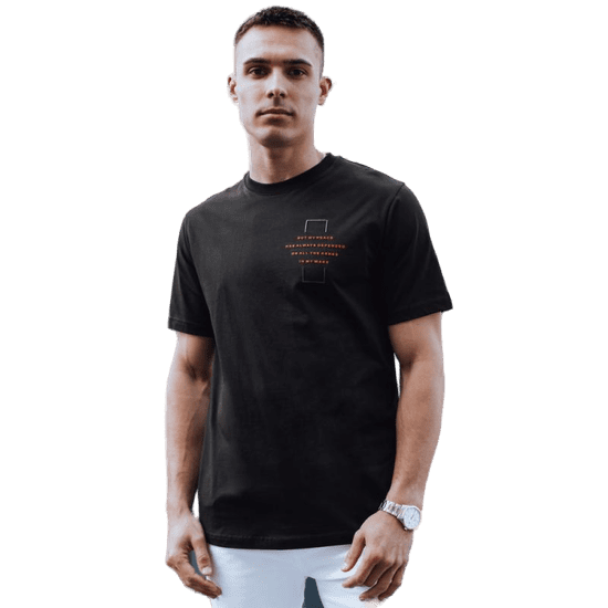 Dstreet Pánské tričko MIR černé rx5528