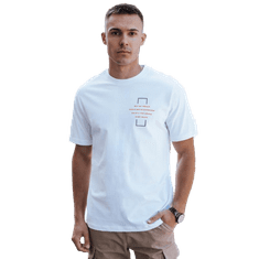 Dstreet Pánské tričko MIR bílé rx5529 S