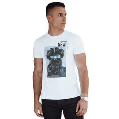 Dstreet Pánské tričko s potiskem ROV bílé rx5537 M