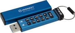 Kingston Kingston IronKey Keypad 200/64GB/USB 3.2/USB-A/Modrá