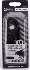 Emos HDMI 2.0 high speed kabel ethernet A vidlice-D vidlice 1,5m