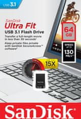 SanDisk SanDisk Ultra Fit/64GB/USB 3.1/USB-A/Černá