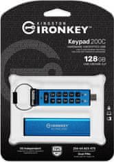 Kingston Kingston Ironkey Keypad 200C/128GB/USB 3.0/USB-C/Modrá