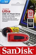 SanDisk SanDisk Ultra/32GB/USB 3.0/USB-A/Červená