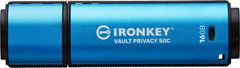 Kingston Kingston Ironkey Vault Privacy 50C/16GB/USB 3.2/USB-C/Modrá