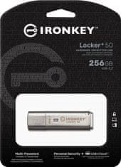 Kingston Kingston IronKey Locker+ 50/256GB/USB 3.1/USB-A/Stříbrná