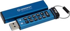 Kingston Kingston IronKey Keypad 200/8GB/USB 3.2/USB-A/Modrá