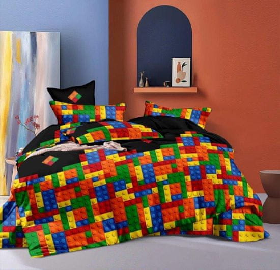 vyprodejpovleceni Povlečení LEGO KOSTIČKY červené