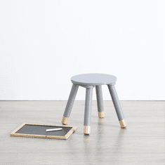 vyprodejpovleceni Šedá dětská stolička STOOL GREY