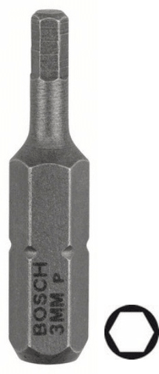 BOSCH Professional Bit Extra-Hart imbus 3 - 1 ks (2607001722)