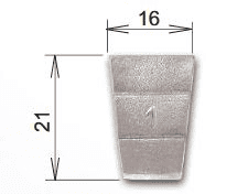 B&V klínek č. 1, 16 x 21 mm (30006)