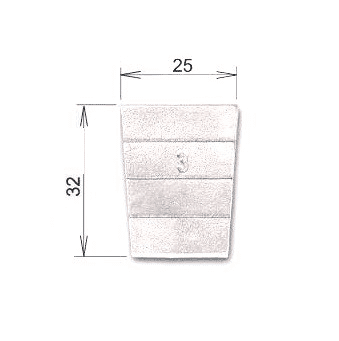 B&V klínek č. 3, 25 x 32 mm (30008)