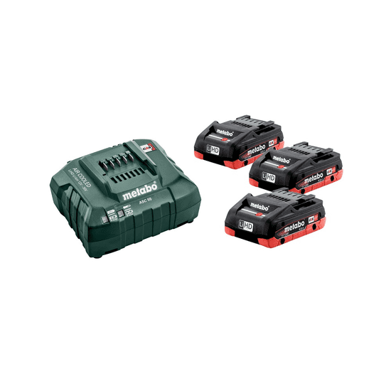 Metabo AKU základní sada 3x LiHD 18 V/4,0 Ah + ASC 55 (685132000)