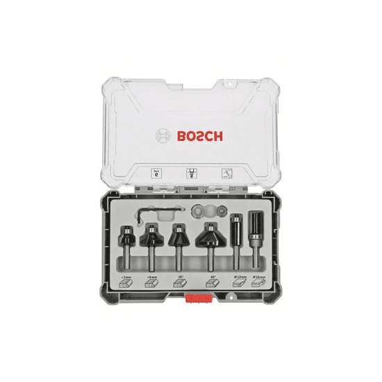 BOSCH Professional sada stopkových fréz 6 ks Trim&Edging, stopka 6 mm (2607017468)