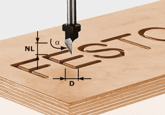 Festool písmová fréza HS S8 D11/60° pro OF 900, OF 1000, OF 1010, OF 1010 R (491002)