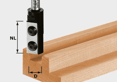 Festool drážkovací fréza s vyměnitelnými břitovými destičkami HW S8 D8/20 WP Z1 (491078)