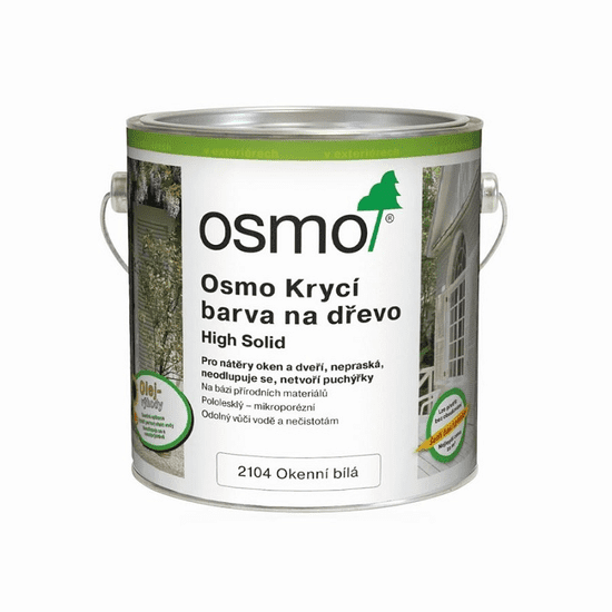 OSMO Krycí barva bílá na dřevo 2104 - na okna 2,5l (11200003)