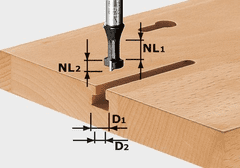 Festool Drážkovací fréza tvaru T, HW, stopka 8 mm HW S8 D10,5/NL13 (491035)