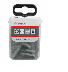 BOSCH Professional Šroubovací bit Extra-Hart PZ 2, 25 mm 25 ks v sadě Tic Tac box (2608522187-E6U)