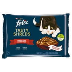 Felix TASTY SHREDS Multipack 4x80g lahodný výběr ve šťávě