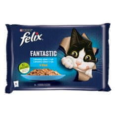 Felix Fantastic Multipack kapsička 4x85g s lososem a platýs v želé