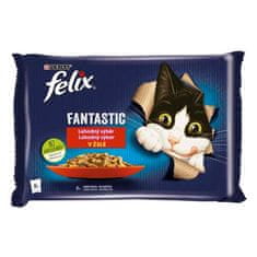 Felix Fantastic Multipack kapsička 4x85g s králíkem a jehněčím v želé