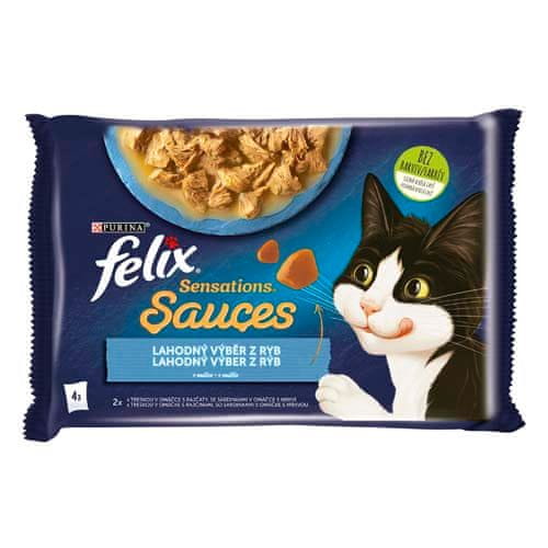 Felix Sensations Sauces kapsička 4x85g treska a sardinky v lahodné omáčce