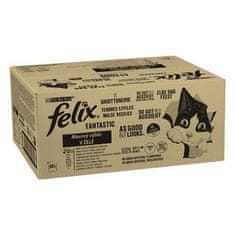 Felix Fantastic Multipack 80x85g hovězí,kuře,tuňák,třeska v želé