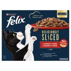 Felix Deliciously Multipack 12x80g hovězí/kuře/kachna/krůta