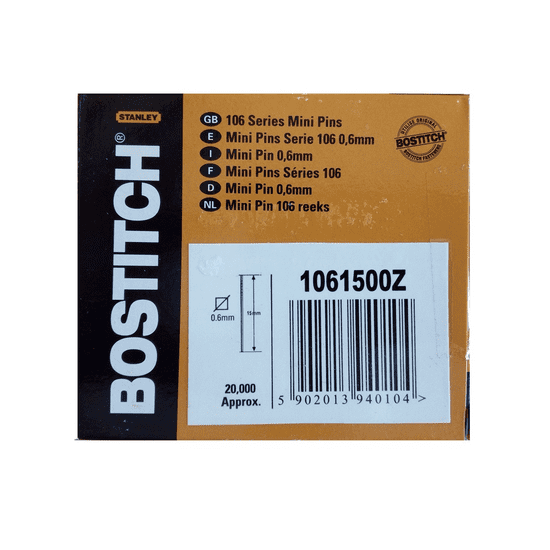 Bostitch pinky Mini - 15 mm pozink 20000 ks v bal. (1061500Z)