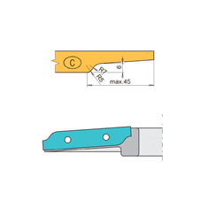 RH+ nůž profil C VP-45 HW spodní provedení (52145003)