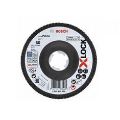 BOSCH Professional lamelovací brusný kotouč Best for Metal X-LOCK 125 x 22,23 mm, G60 (2608619202)