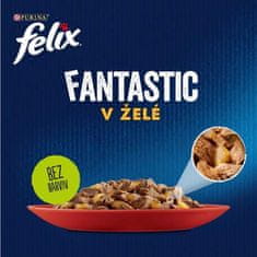 Felix Fantastic Multipack 80x85g hovězí,kuře,tuňák,třeska v želé