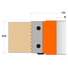 CMT Nůž pro C694008 pár žiletek 49,6 x 11,9 x 1,5mm (C69500801)