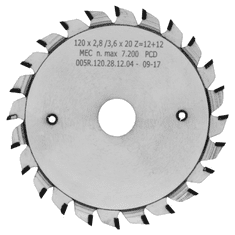 Igm Fachmann diamantový předřezový kotouč dvoudílný - D120x2,8-3,6 d20 Z12+12 H.4 PKD (M650-1202024)