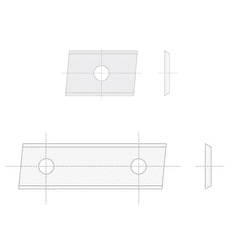 Igm Professional N014 Žiletka tvrdokovová Z2 zkosená - 30x12x1,5 UNI L (N014-30142)