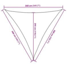 Vidaxl Stínící plachta 160 g/m² tmavě zelená 3,6 x 3,6 x 3,6 m HDPE