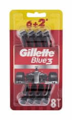 Gillette 8ks blue3 red, holicí strojek