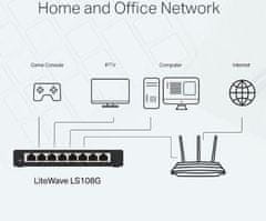 TP-Link Switch ls108g 8x glan, kov, aktivní lan