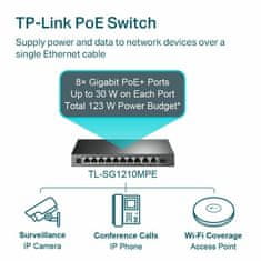 TP-Link Switch tl-sg1210mpe easy smart, 8x glan/poe+