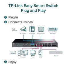 TP-Link Switch tl-sg1428pe smart, 26x glan, 24x poe+