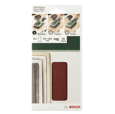 BOSCH Professional sada brusných papírů pro vibrační brusky 93x185 mm G120 (2609256A90)